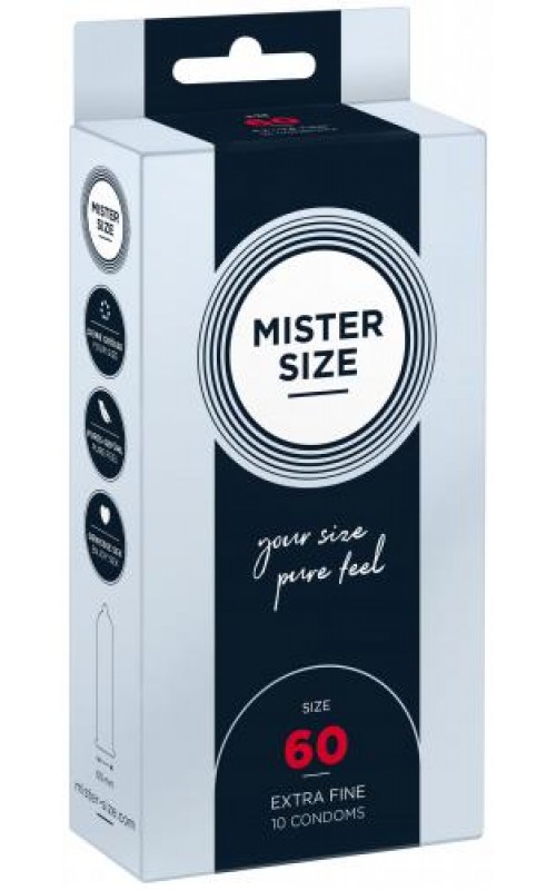 MISTER.SIZE 60 mm Condoms 10 pieces MISTER.SIZE 60 mm Condoms 10 pieces
