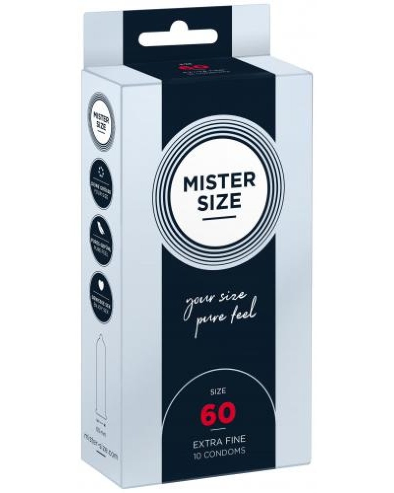 MISTER.SIZE 60 mm Condoms 10 pieces MISTER.SIZE 60 mm Condoms 10 pieces