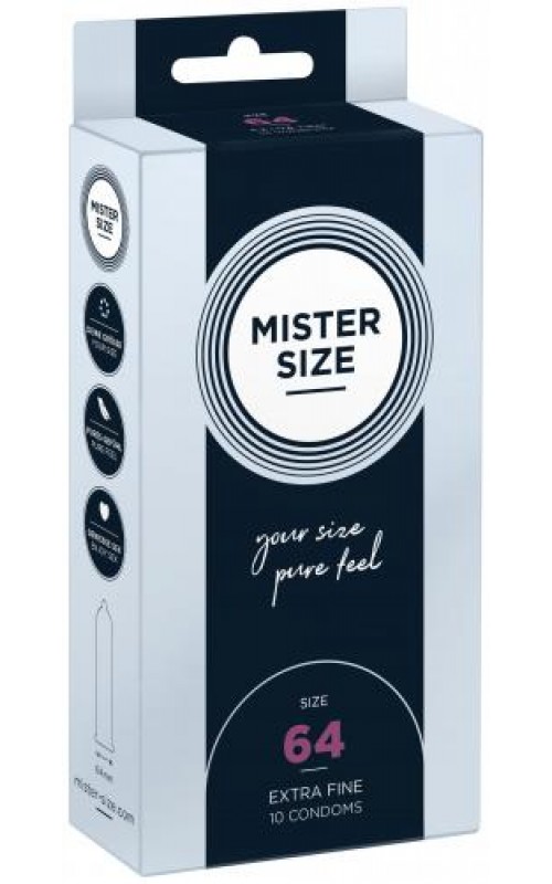 MISTER.SIZE 64 mm Condoms 10 pieces MISTER.SIZE 64 mm Condoms 10 pieces