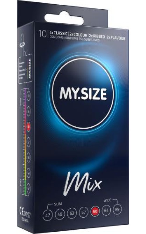 MY.SIZE Mix 60 mm Condoms - 10pcs