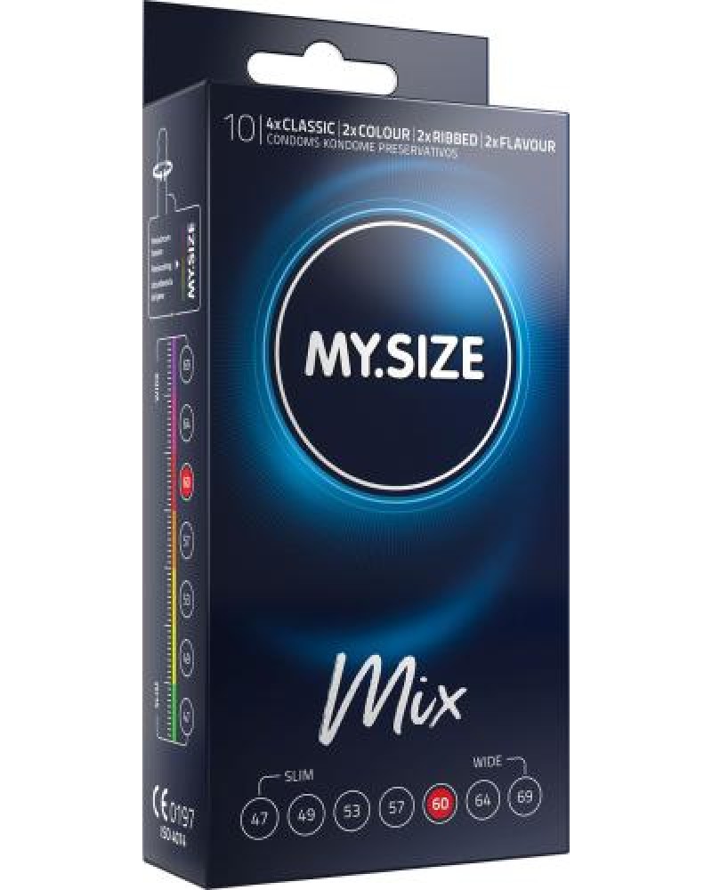 MY.SIZE Mix 60 mm Condoms - 10pcs