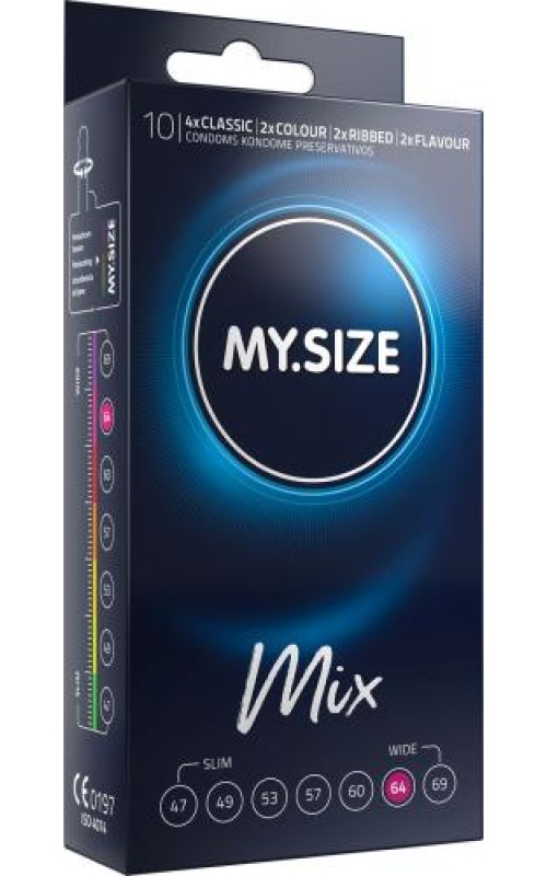 MY.SIZE Mix 64 mm Condoms - 10pcs