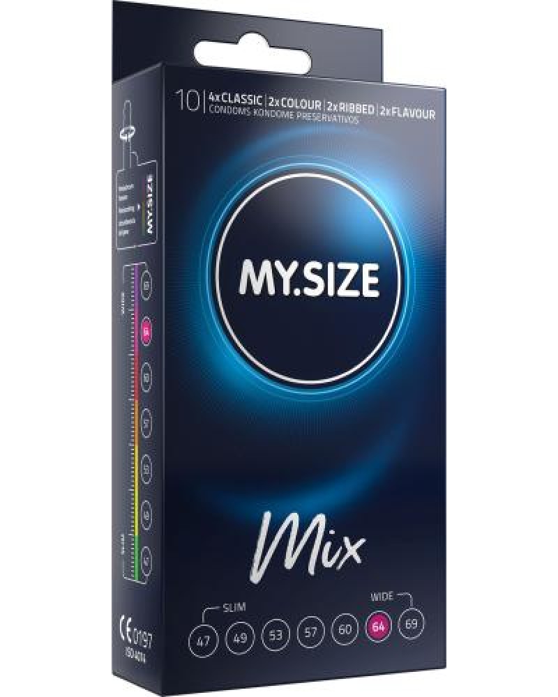 MY.SIZE Mix 64 mm Condoms - 10pcs