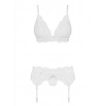 3-Piece Lace Garter Set - White
