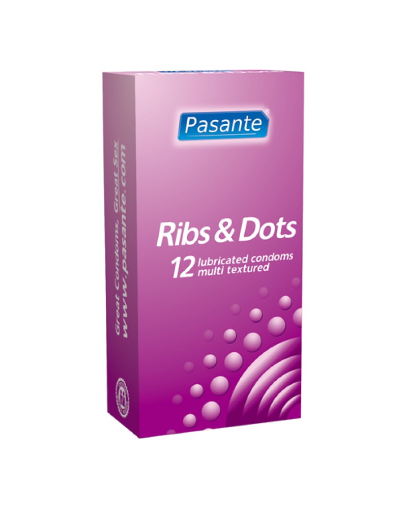 Pasante Ribs & Dots condoms 12pcs Pasante Ribs & Dots condoms 12pcs