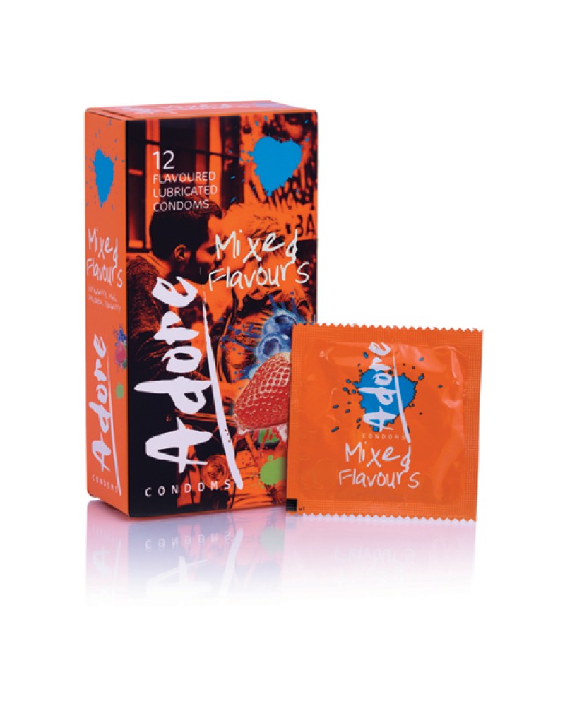 Adore Flavours Condoms - 12 Condoms