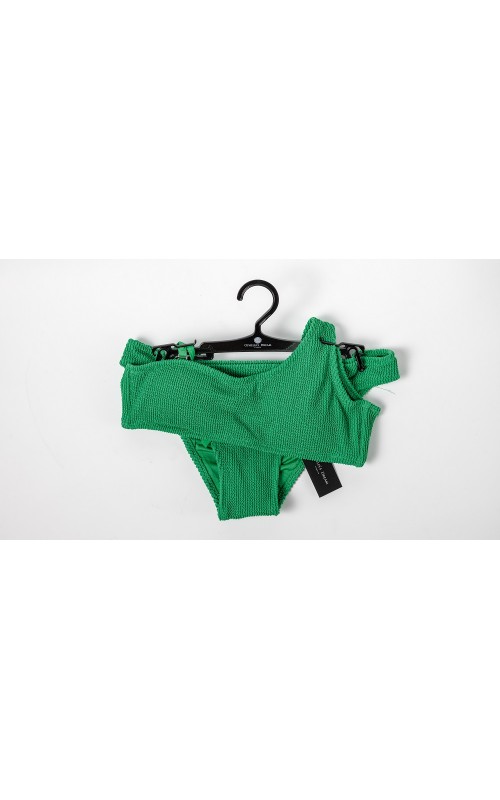 Ophelia's Dream Lingerie- One Shoulder Bikini Set Green Terry Ophelia's Dream Lingerie- One Shoulder Bikini Set Green Terry