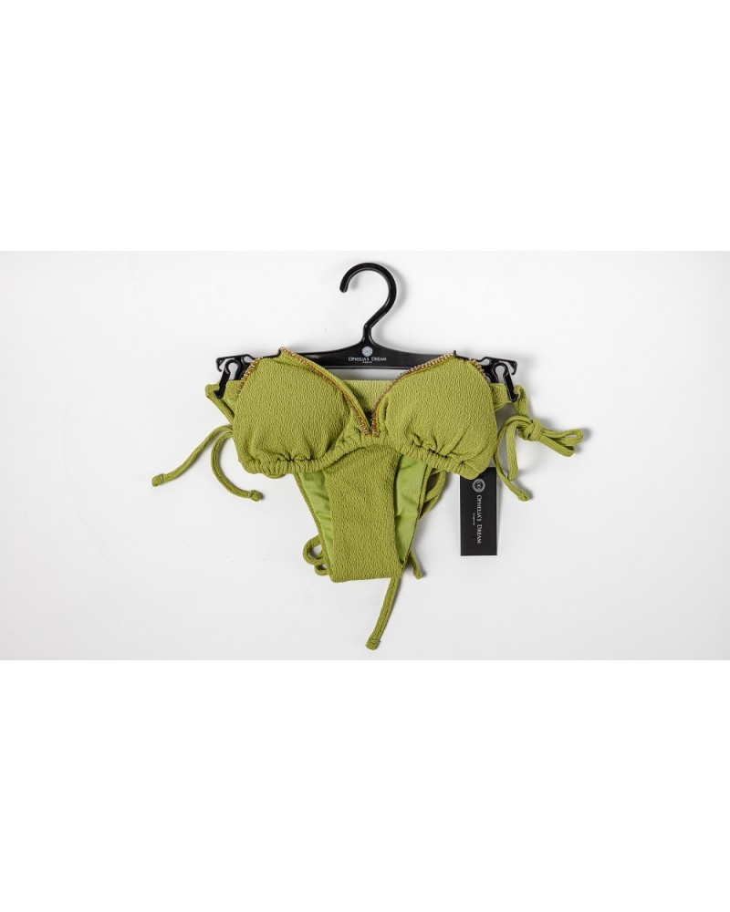 Ophelia's Dream Lingerie- Green Terry Bikini Set