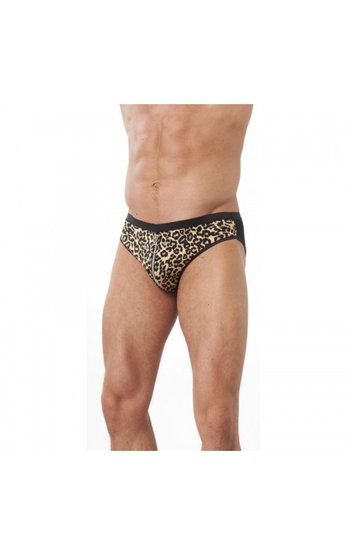 AMORABLE SLIPS WITH ZIPPER LEOPARD ONE SIZE