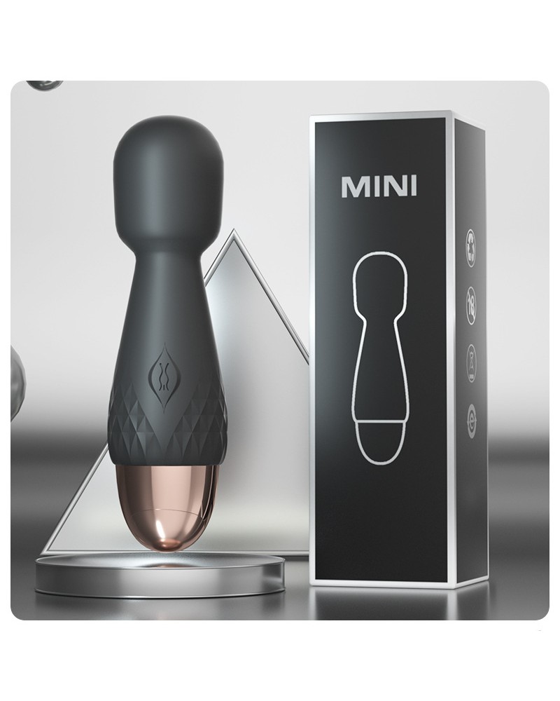 Ophelia's Dream Toys- Mini Wand Vibrator Black