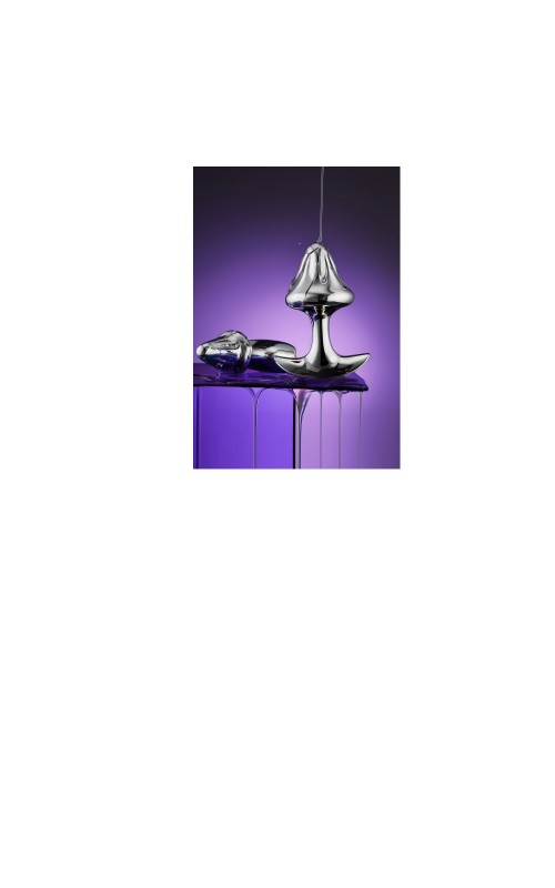 Ophelia's Dream Toys- Silver Metal Butt Plug with Crystal Gem – 85 mm