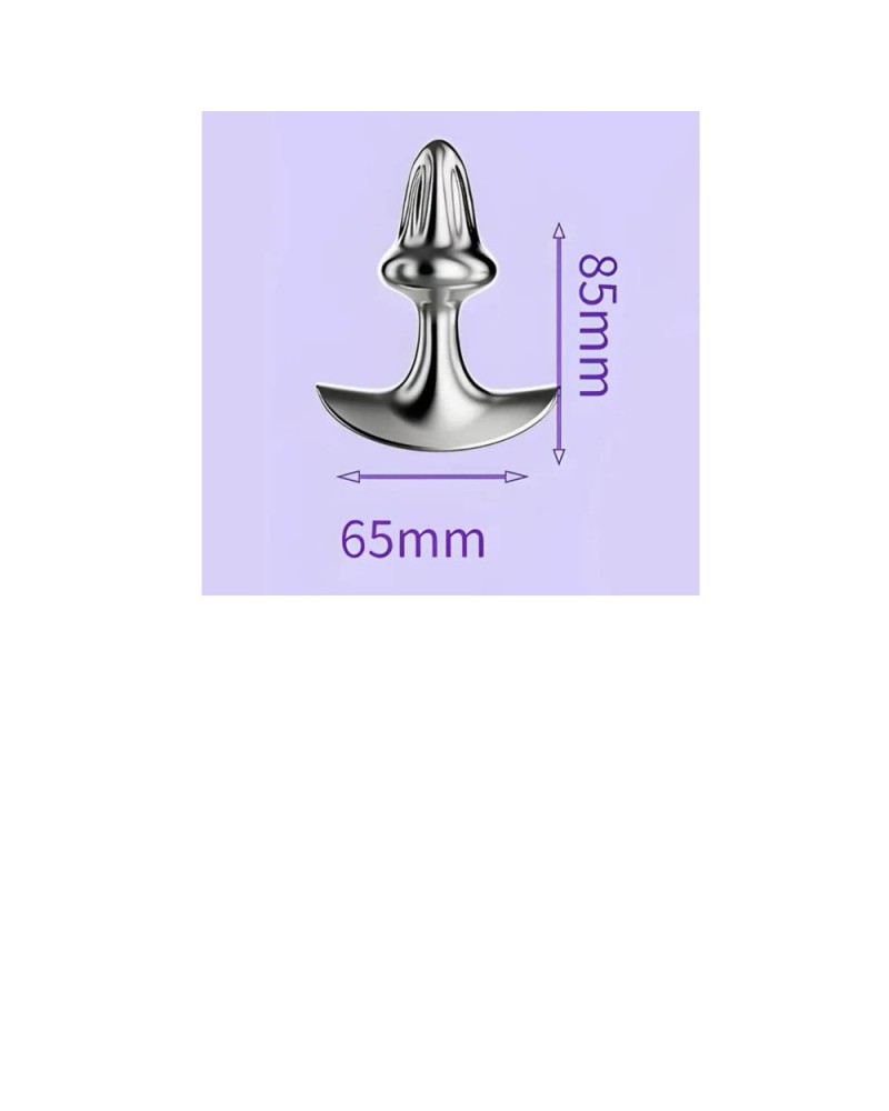 Ophelia's Dream Toys- Silver Metal Butt Plug with Crystal Gem – 85 mm Ophelia's Dream Toys- Silver Metal Butt Plug with Crystal Gem – 85 mm