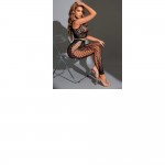Ophelia's Dream Lingerie- Black Sheer Abstract Pattern Cut-Out Two-Piece Set – One Size Ophelia's Dream Lingerie- Black Sheer Abstract Pattern Cut-Out Two-Piece Set – One Size