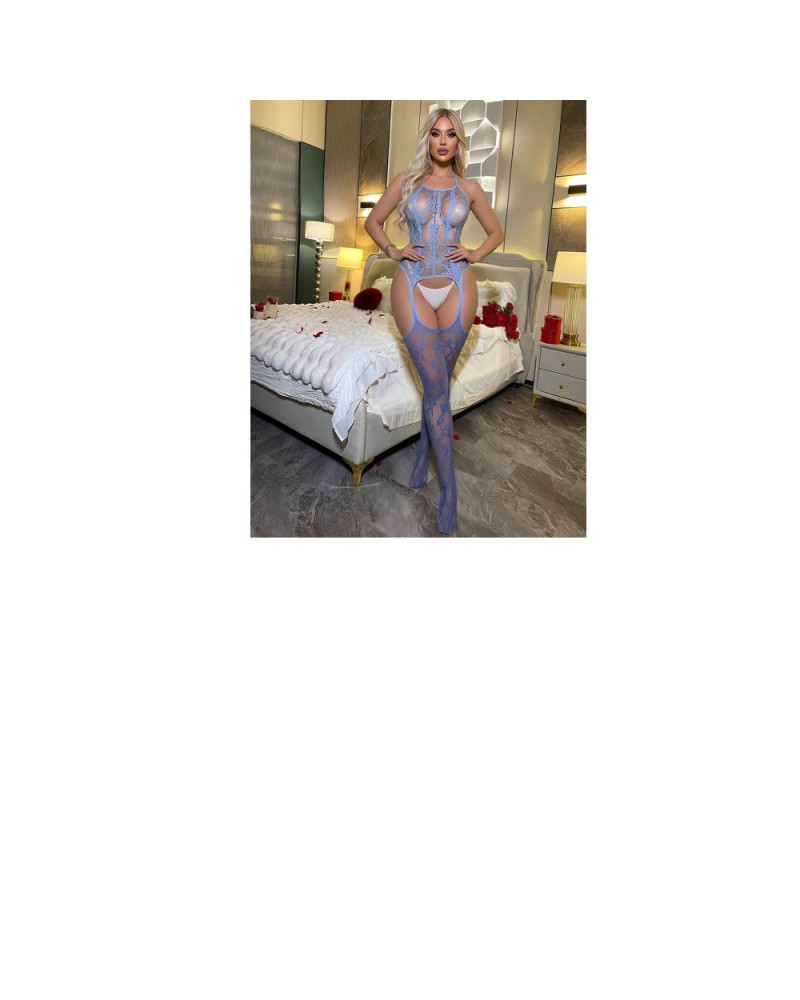 Ophelia's Dream Lingerie- Blue Lace Cut-Out Bodystocking – One Size Ophelia's Dream Lingerie- Blue Lace Cut-Out Bodystocking – One Size