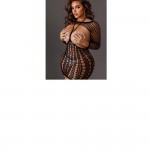 Ophelia's Dream Lingerie- Black Fishnet Bodycon Dress with Criss-Cross Detail – One Size Ophelia's Dream Lingerie- Black Fishnet Bodycon Dress with Criss-Cross Detail – One Size