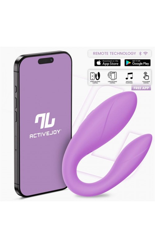 Couple Toy with App Flexible Silicone Lavender