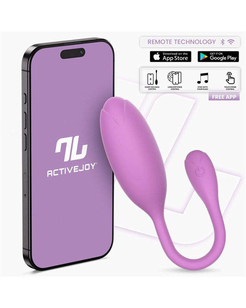 Logan Vibrating Egg with App Unibody Purple