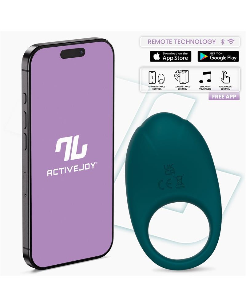 Ringo Vibrating Ring with App Unibody Green	