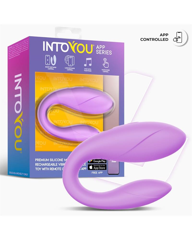Couple Toy with App Flexible Silicone Lavender