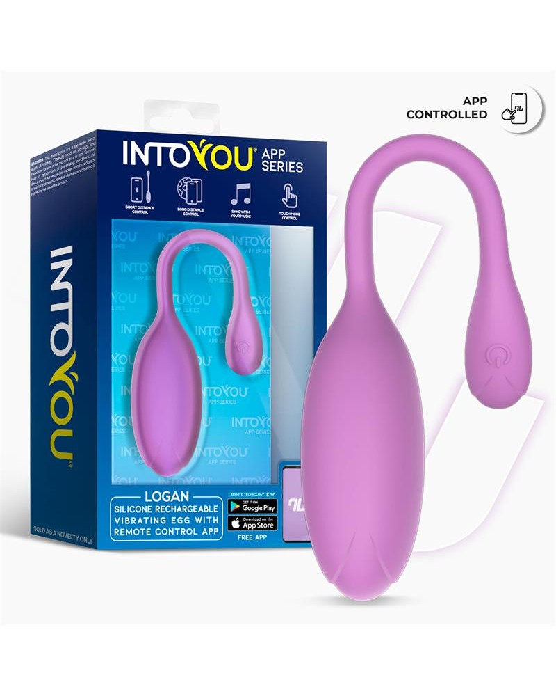 Logan Vibrating Egg with App Unibody Purple