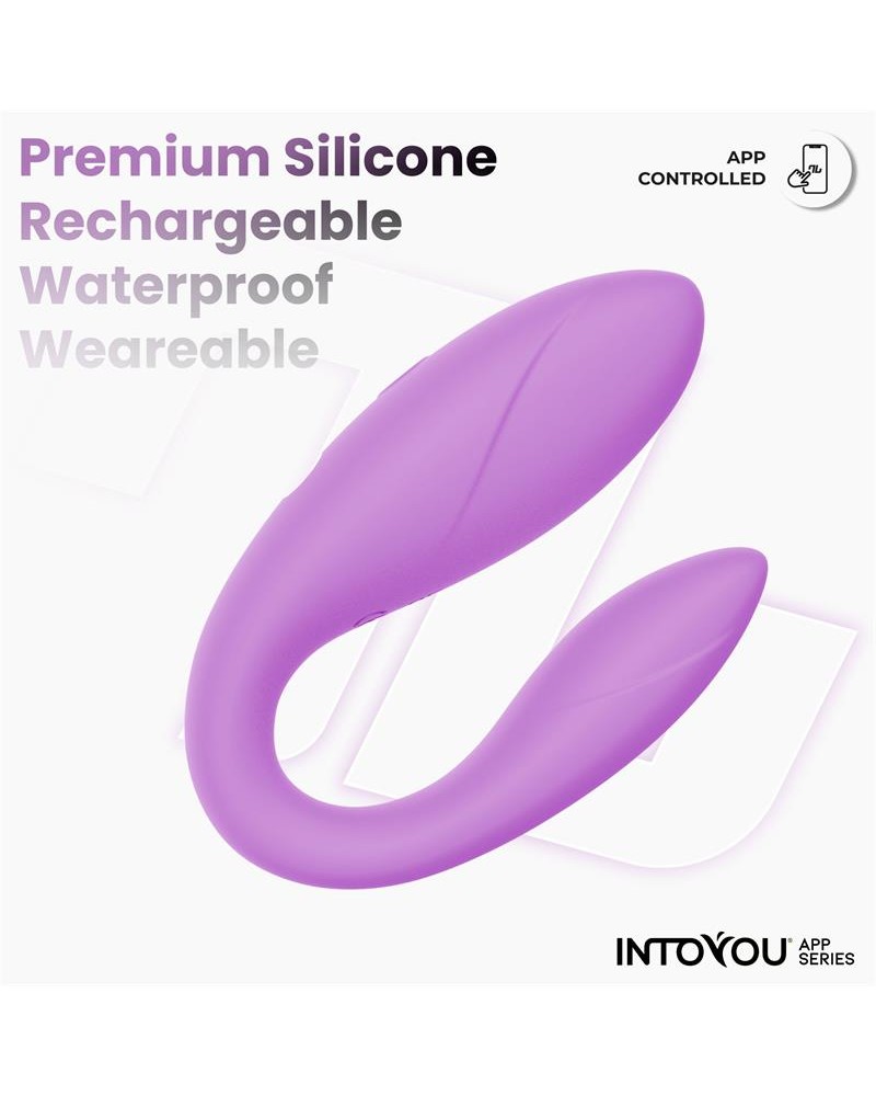 Couple Toy with App Flexible Silicone Lavender