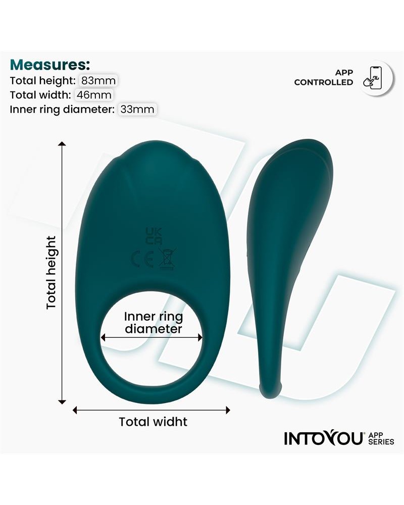 Ringo Vibrating Ring with App Unibody Green	
