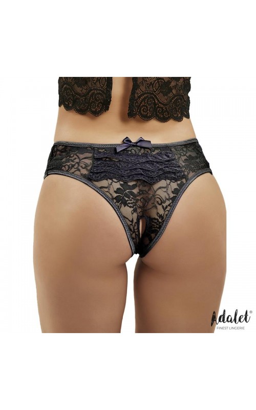 Camila Open crotch Panties with Floral Lace