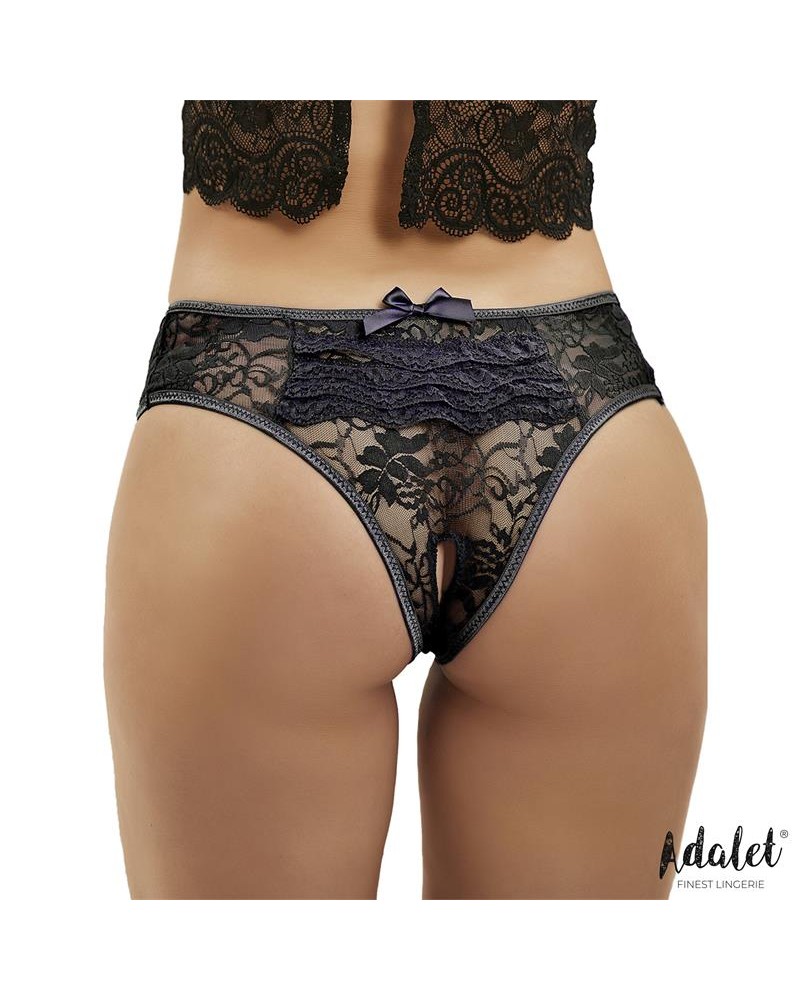 Camila Open crotch Panties with Floral Lace