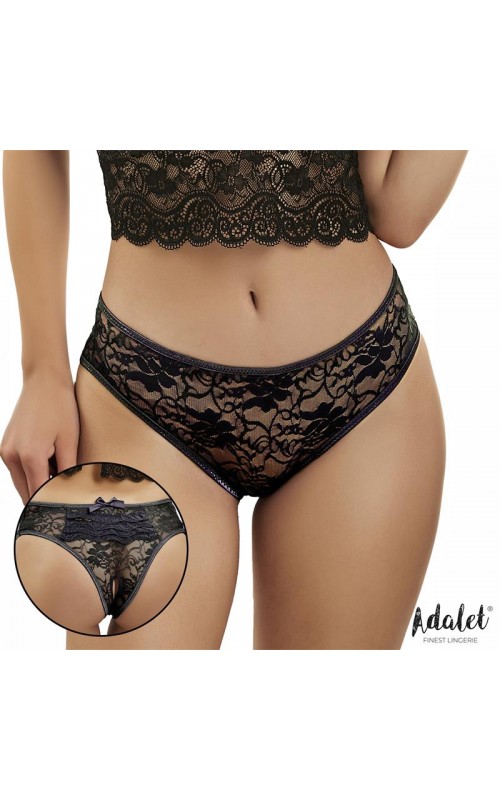 Camila Open crotch Panties with Floral Lace