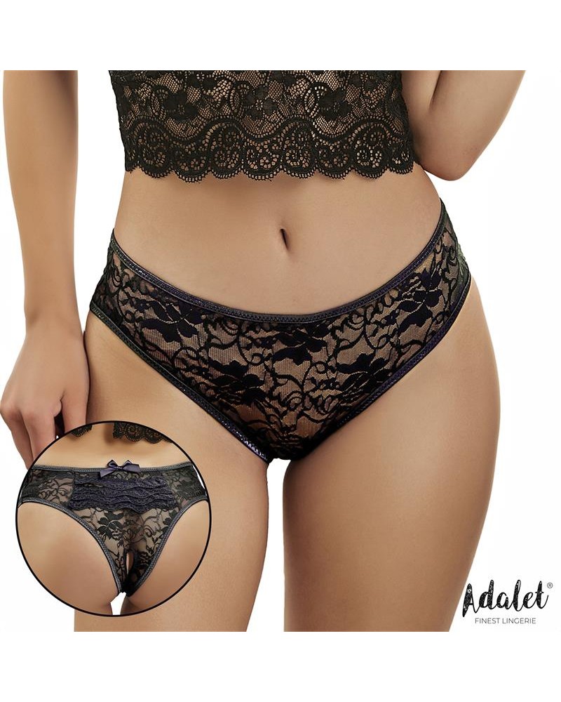 Camila Open crotch Panties with Floral Lace